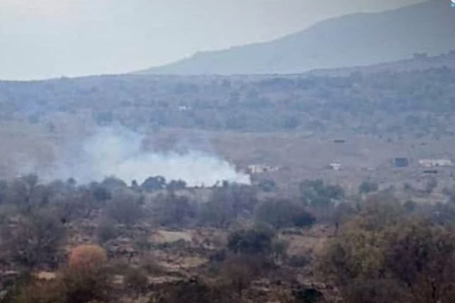 Tirs d&rsquo;artillerie israéliens dans les environs de Beit Jinn, dans la province de Damas