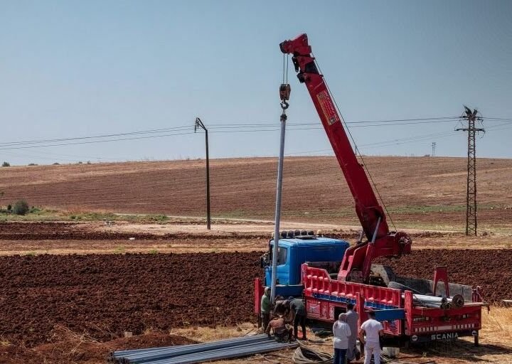 Hama : travaux de réhabilitation du puits ouest de la ville de Karnaz